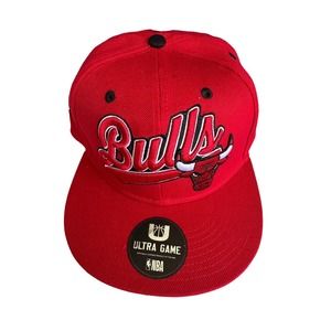 NWT Chicago Bulls NBA Basketball Ultra Game Youth Adjustable Snapback Cap - Red